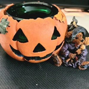 Boyds Bears & Friends Witch PUMPKIN MAGIC Halloween Candle Holder